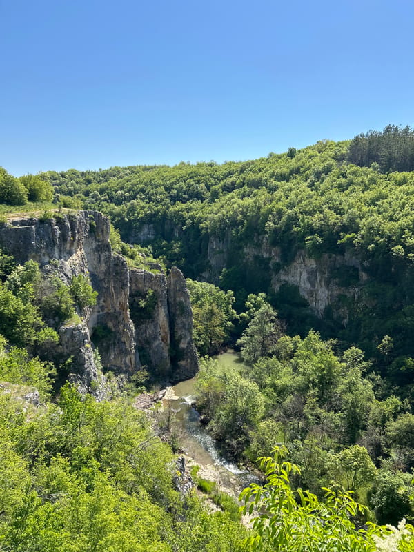 Natural gorge with flowing water observed in Emen, Bulgaria