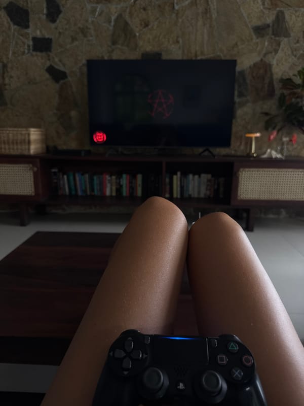 Cloudy full moon night on a Sri Lankan beach, gaming indoors