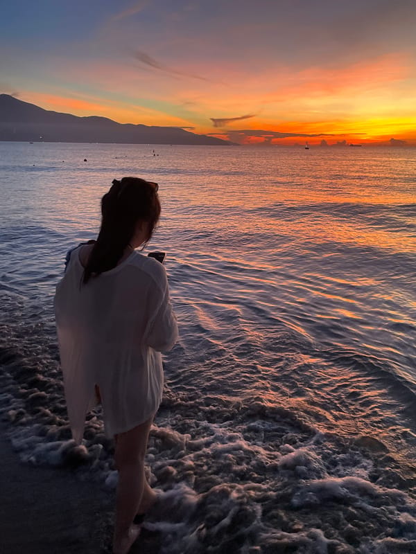 Golden hour on Mỹ Khê Beach, Đà Nẵng