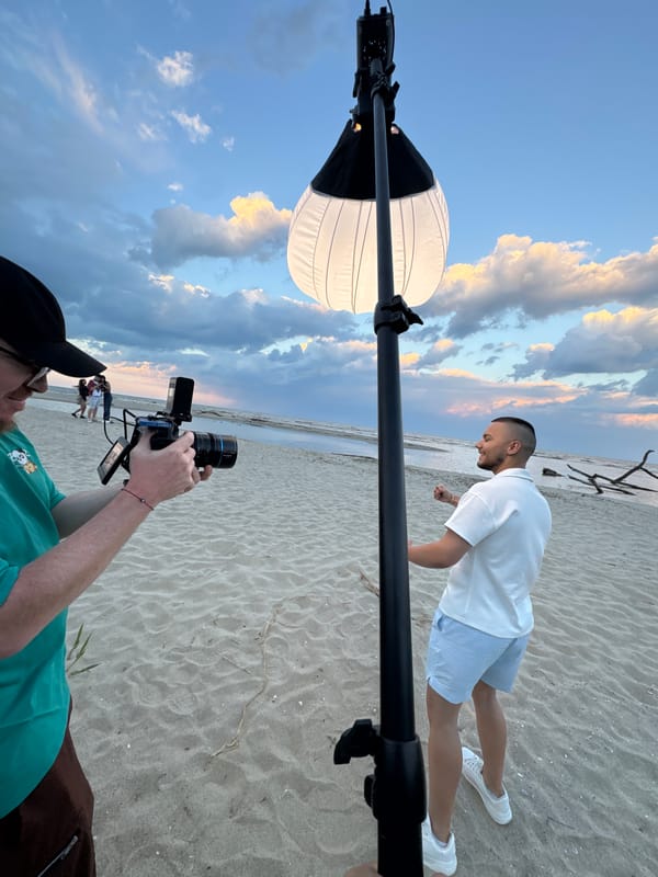 Film crew shoots beach scenes near Novo Oriahovo, Bulgaria