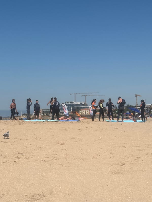 Summer morning on the beaches of Cascais, Portugal