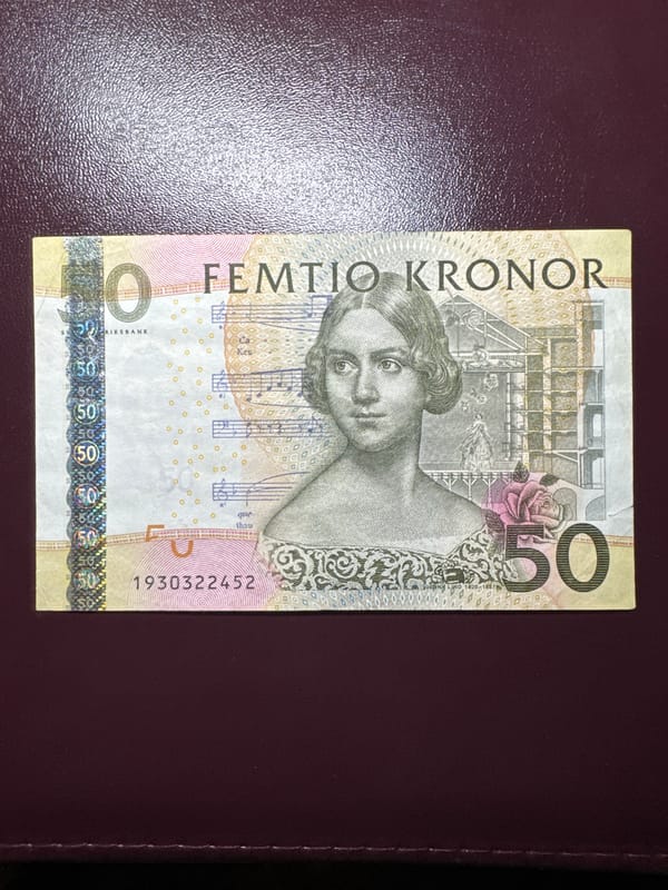 Close-up look at two vintage European banknotes in Kyiv