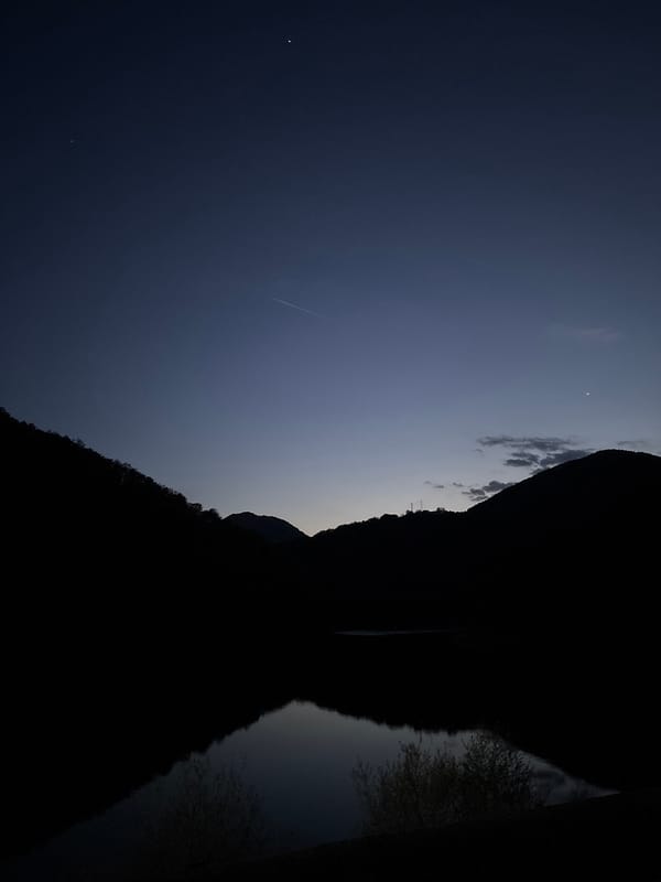 Evening journey documented through Alamovtsi's roads and lakeside