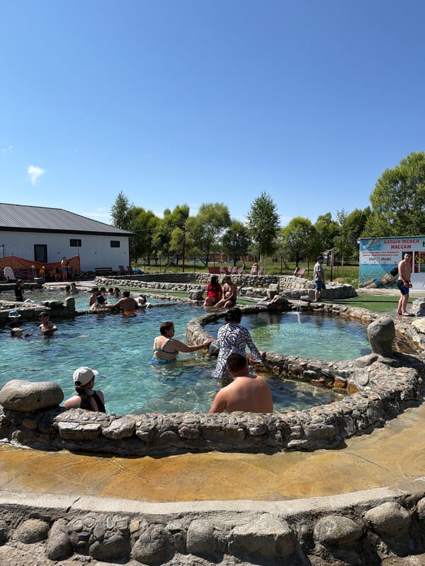 Hot springs, roses, and a yurt retreat on a sunny day