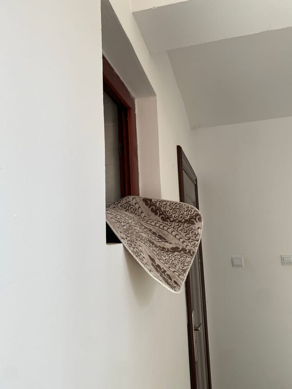Interior wall opening documented in Budva building