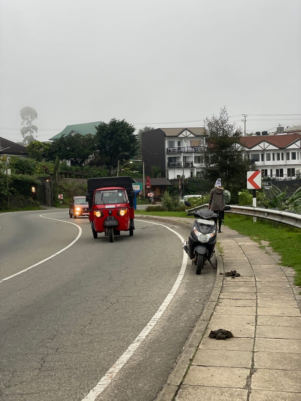 Overcast day scenes documented across Nuwara Eliya, Sri Lanka