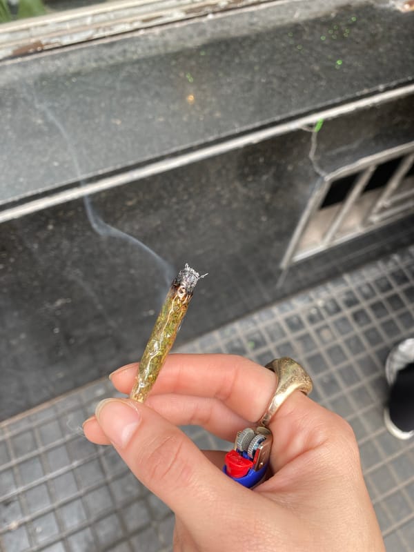 Street gathering with smoking observed in Buenos Aires