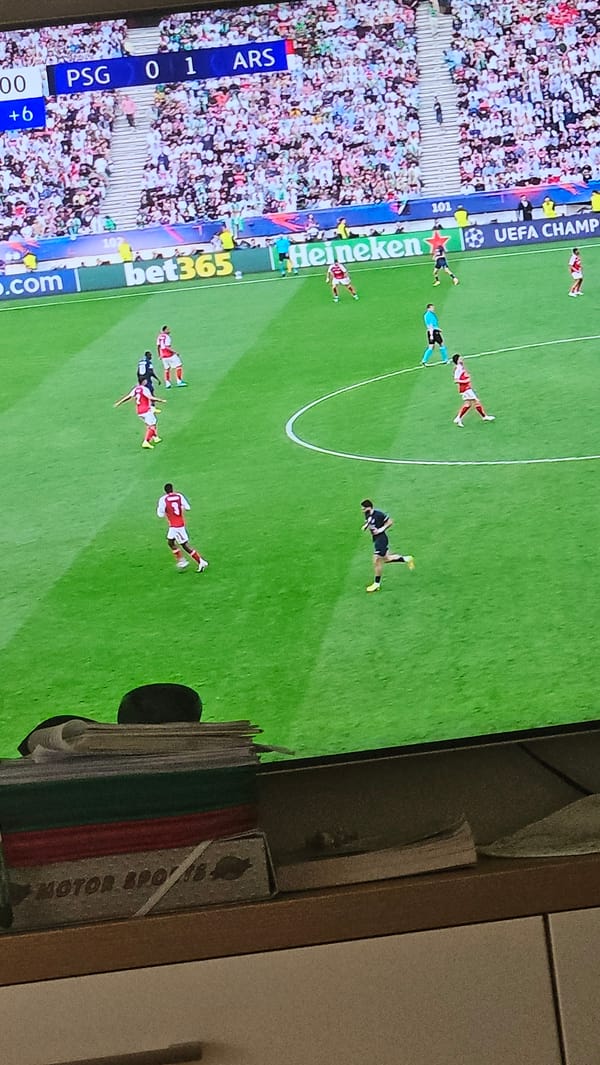 Plovdiv resident captures Arsenal match, cat, and casual home moments