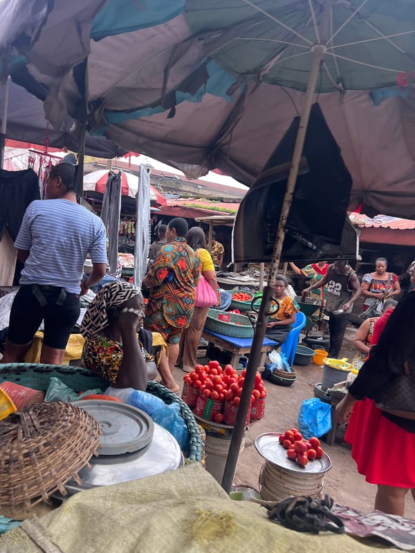 Morning hustle at Nkpor market, vendors and traders at work