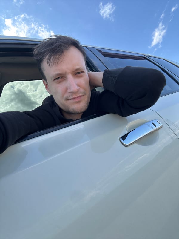 Casual in-car moments along a rural Ukrainian road