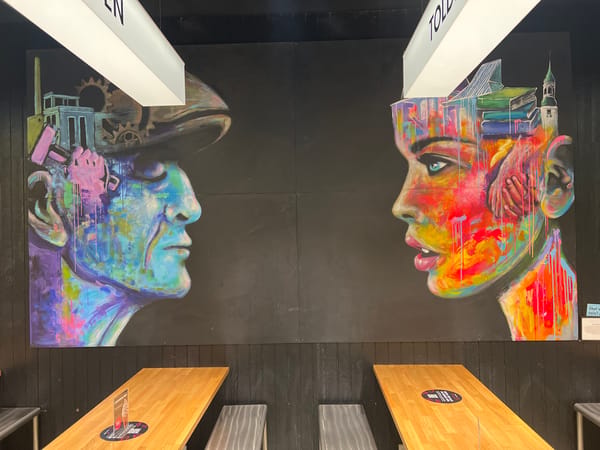 Colorful murals spotted in Aalborg dining establishment