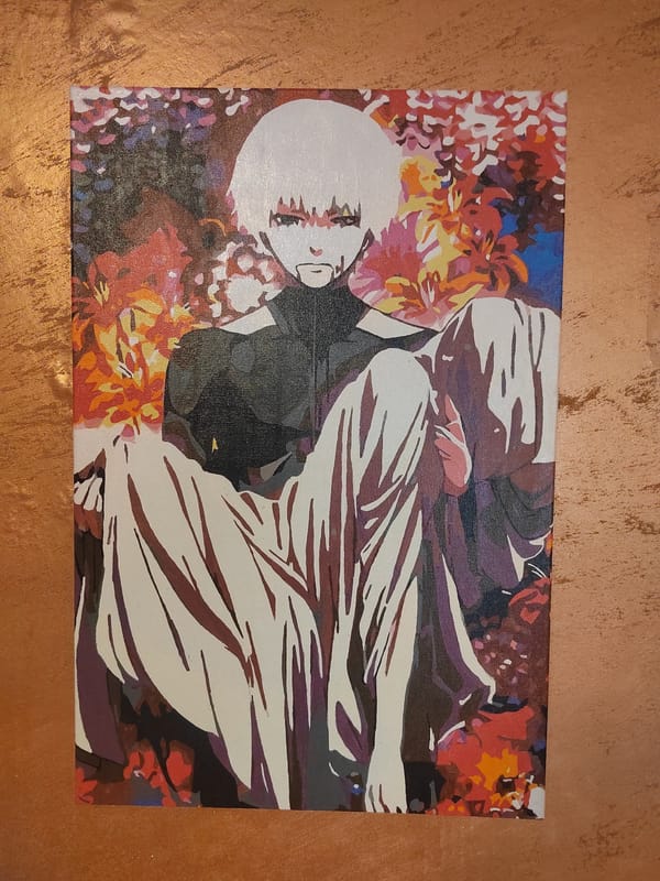 Anime artwork and cartoon rug spotted in Podgorica