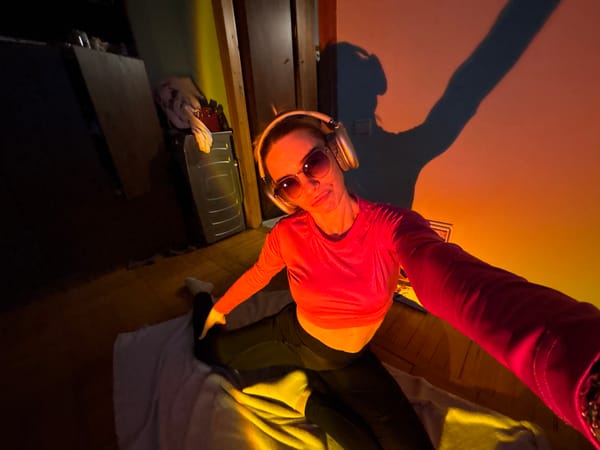 Person documents casual afternoon with selfies and ice cream