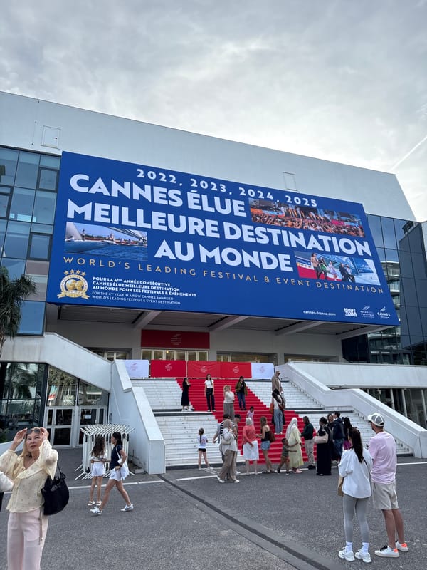 Tourist documents downtown Cannes landmarks and street scenes