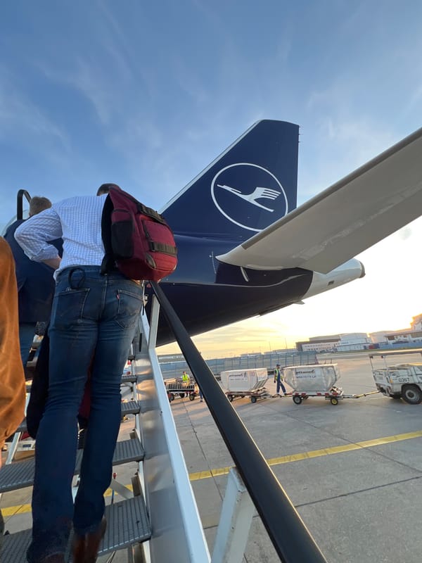 Shuttle to tarmac to seat: boarding a flight in Frankfurt