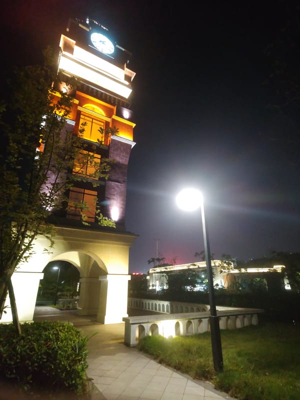 Nighttime scenes documented across Chongqing High-tech Zone parks and streets