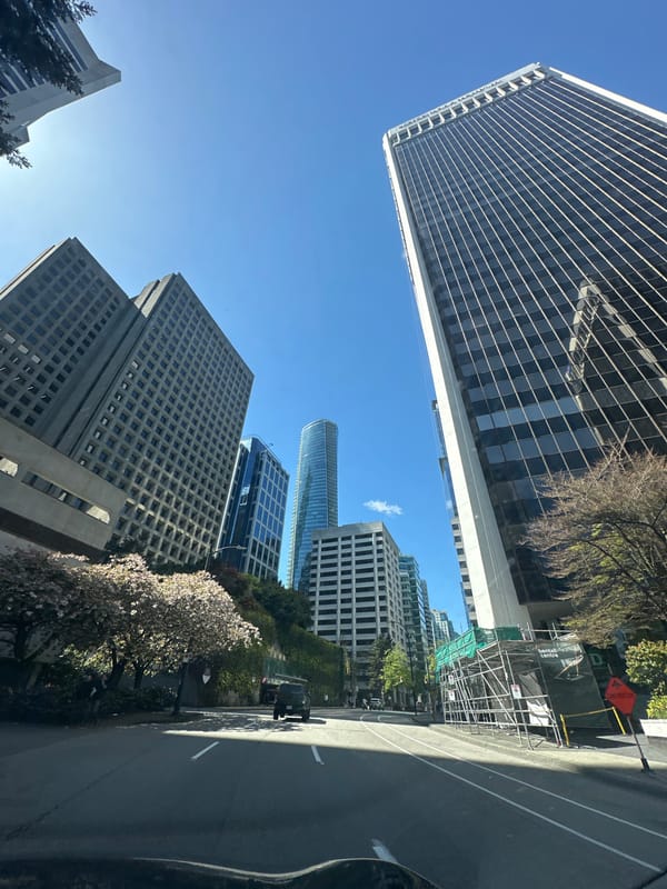 Downtown Vancouver evening walkthrough captured by single witness