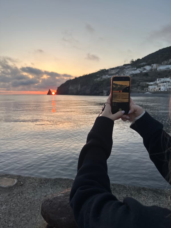 Early morning sunrise documentation captured in Lipari, Italy
