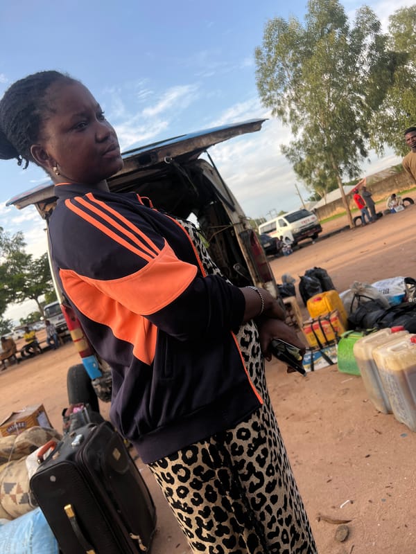 Morning transit gathering in Gbaza Nigeria transport area