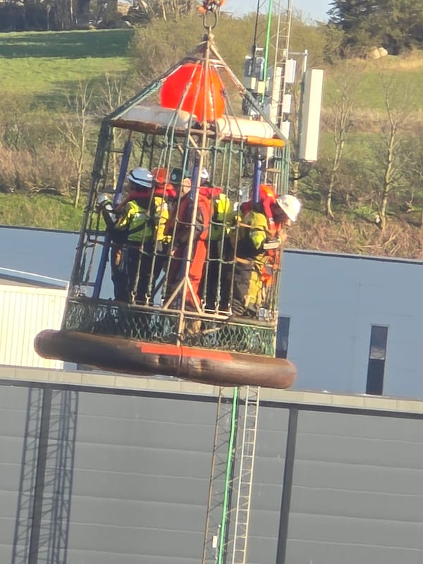 Personnel basket transfer operations conducted in Randaberg, Norway