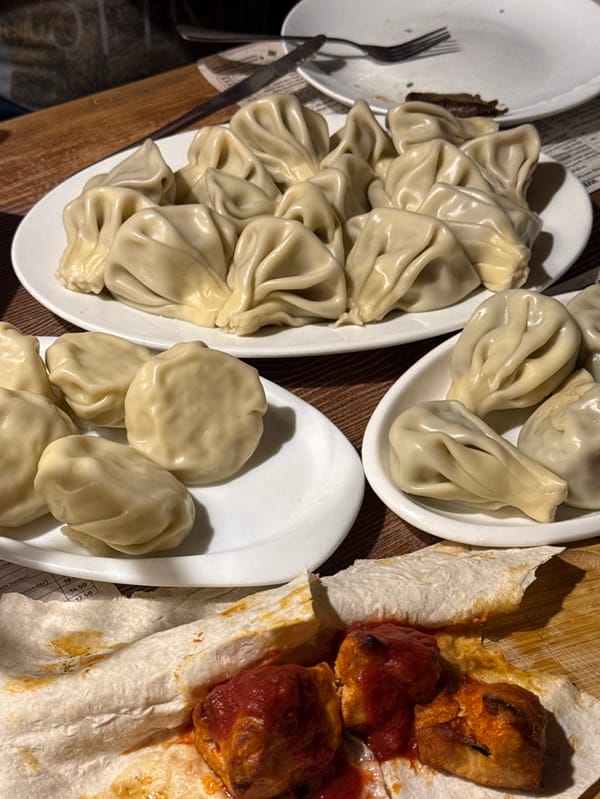 Traditional Georgian dining experience documented in Tbilisi restaurant