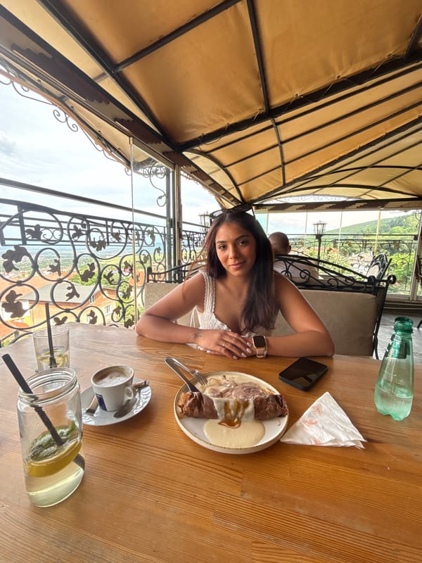 Terrace afternoon in Sofia, coffee and city views