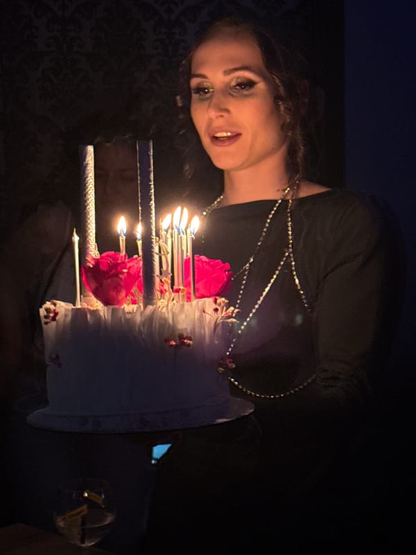 Birthday celebration with cake and drinks in Karlovo