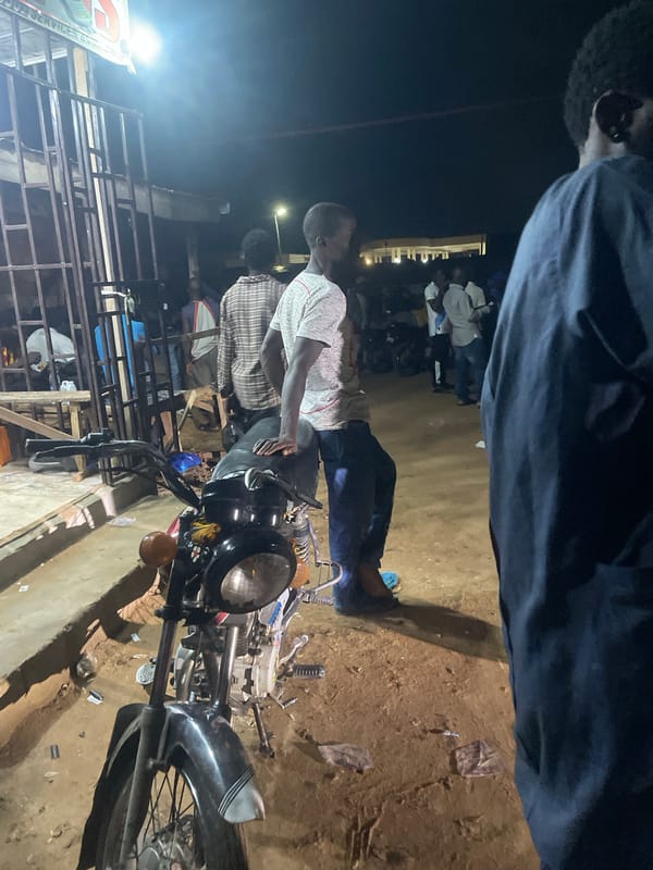 Evening street life and markets in Lokoja, Nigeria