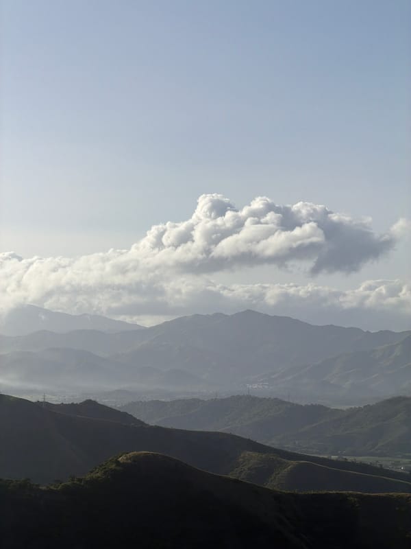 Hilltop views over El Cambur, Venezuela, flag and all