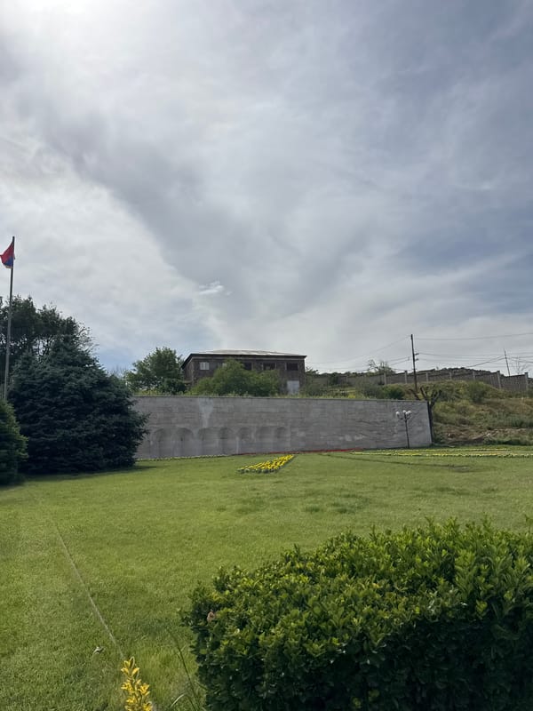 Visitor documents Tsitsernakaberd Memorial Complex scenes in Yerevan