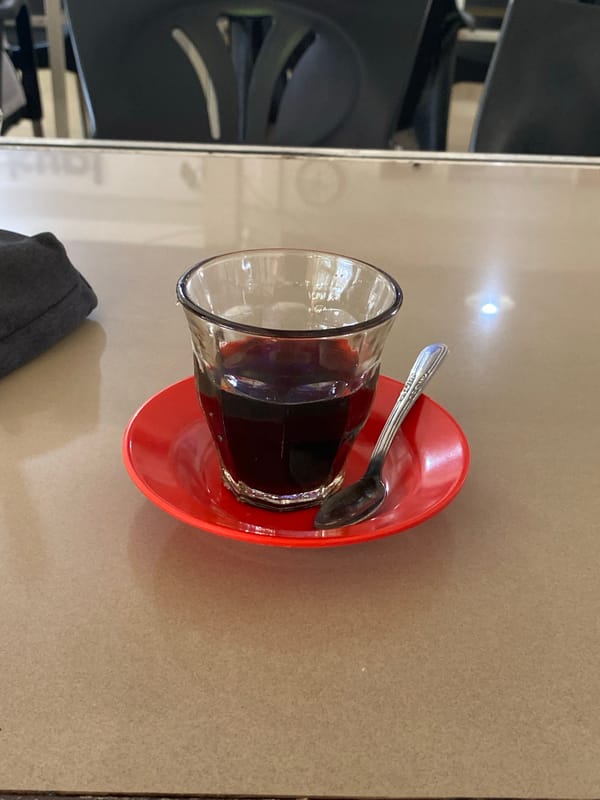 Coffee at a Lhokseumawe café, many angles