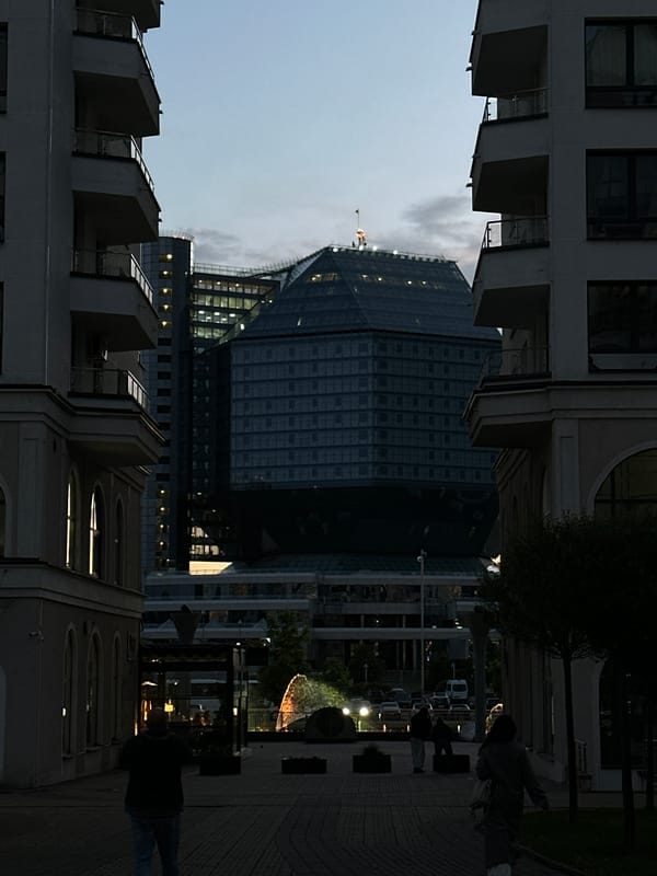 Evening scenes documented across Minsk landmarks and neighborhoods