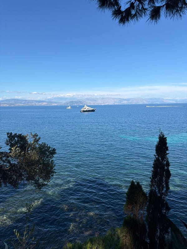 Coastal views and historic architecture documented in Corfu