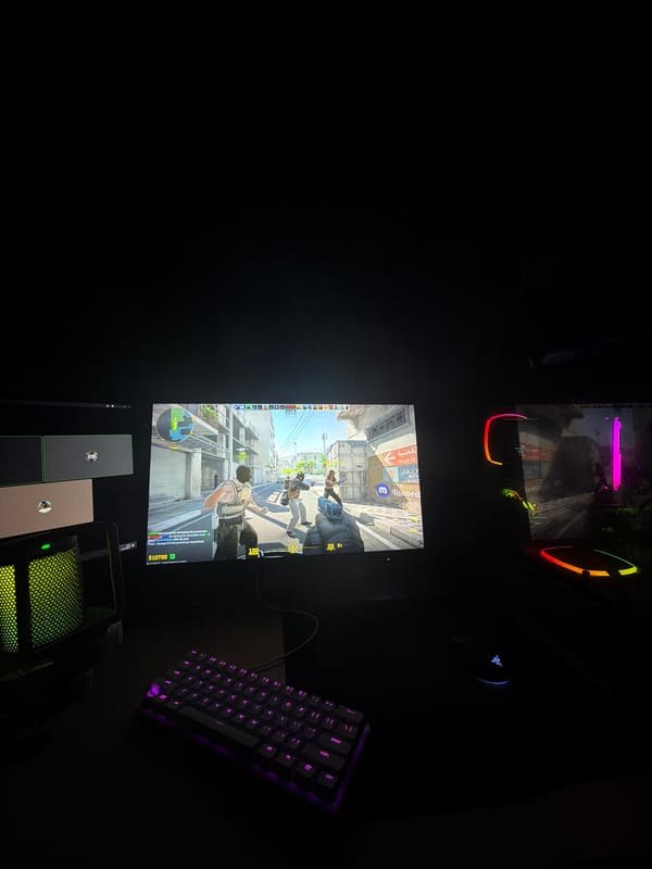 Gaming setup documented in Sofia home environment