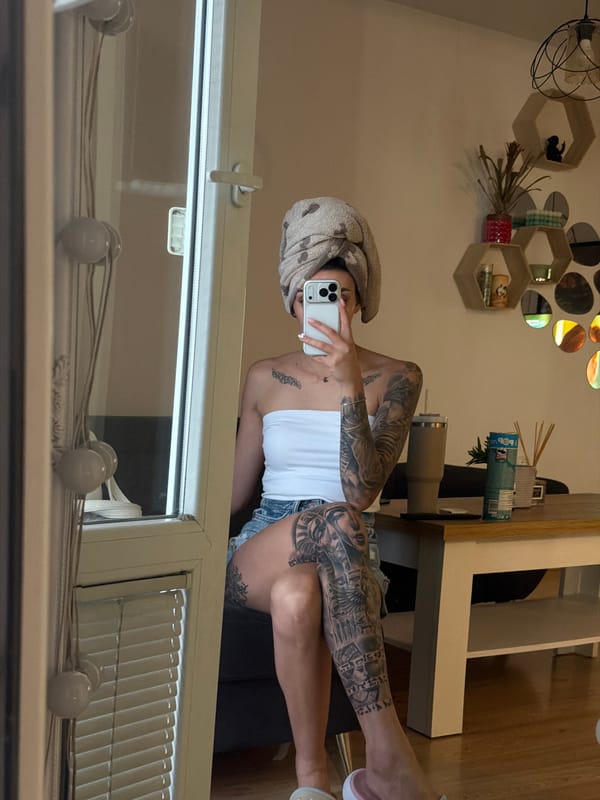 Casual selfie session captured in Plovdiv residence with snacks