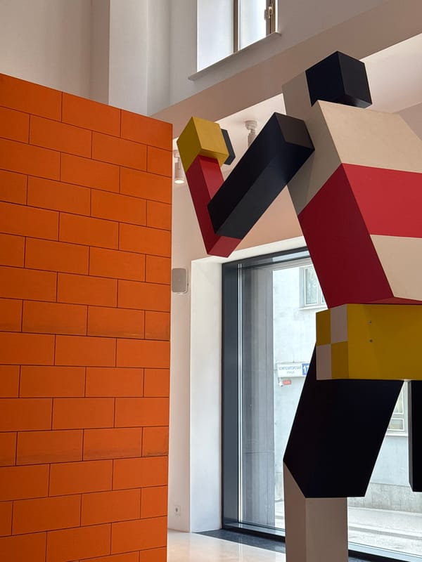 Moscow interior space documented with colorful geometric architectural features