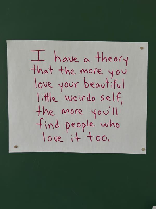 Inspirational message board with flowers documented by witness