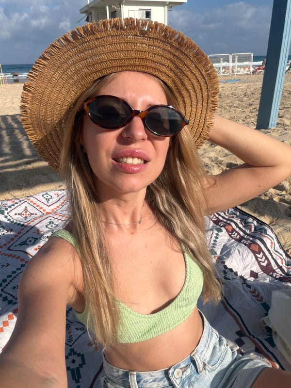 Sunny beach day in Bat Yam, Israel
