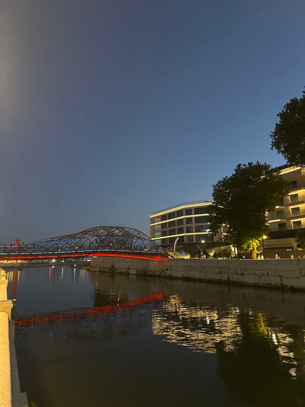 Sochi waterfront lights up at dusk
