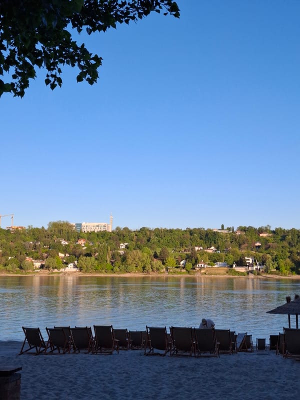 Riverside afternoon documented along Danube in Novi Sad, Serbia