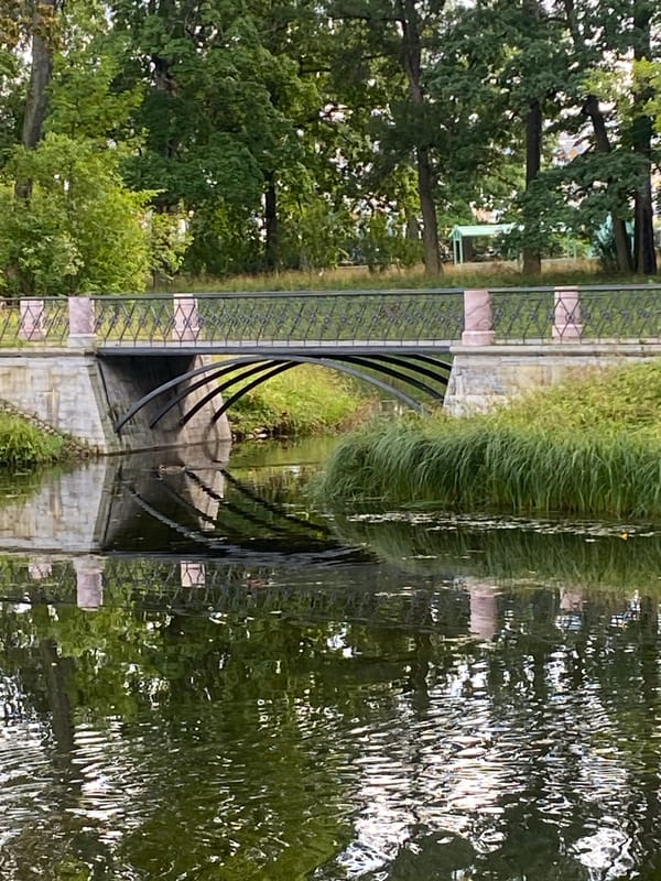Stone bridge and still water at Tsarskoye Selo, Pushkin