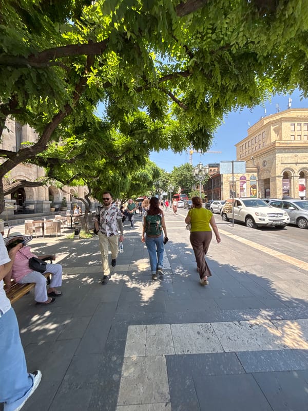 Morning stroll through central Yerevan captures everyday city life