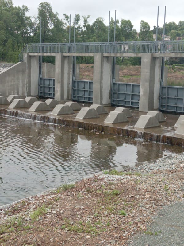 Dam infrastructure and crane documented in Artyom, Russia