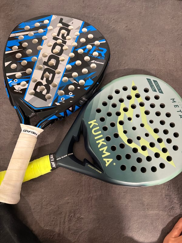 Padel gear and evening scenes in Finestrat, Spain
