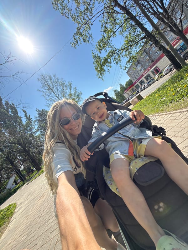 Morning park outing features mother, baby, and playground activity