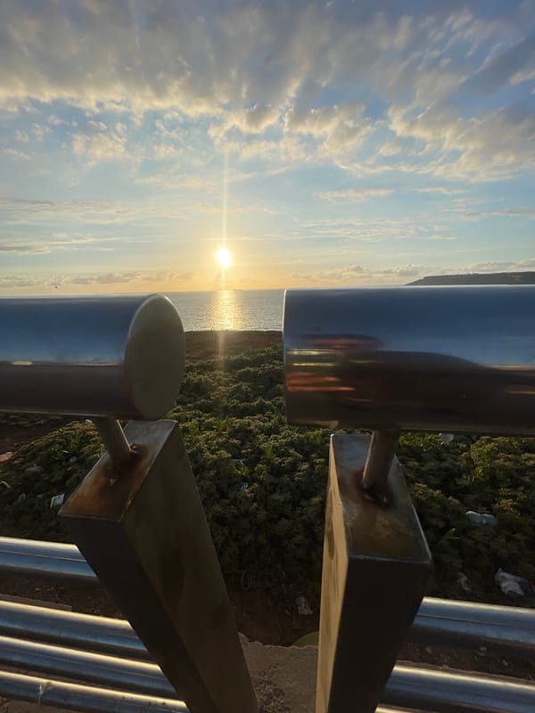 Sunset documented from coastal cliffs in Safi, Morocco