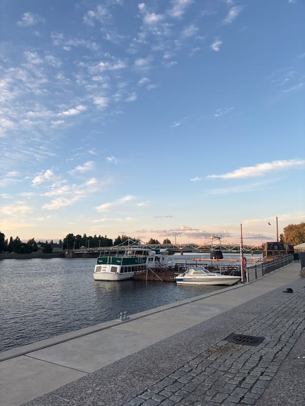 A quiet summer evening at Pori's marina