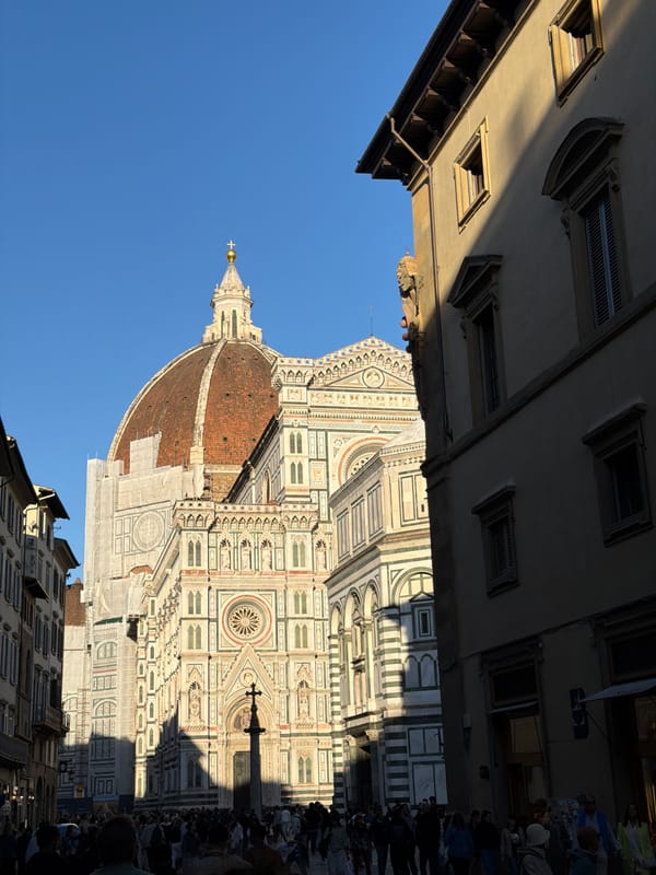 Florence Cathedral dome photographed from street level