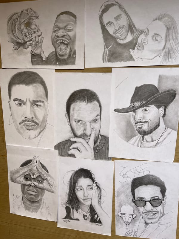 Artist creates portrait sketches in Jos, Nigeria