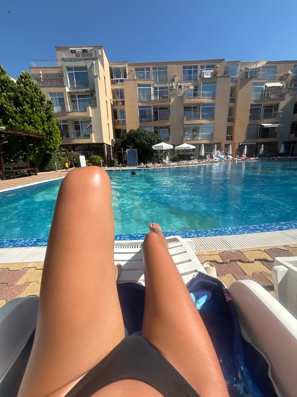 Poolside relaxation on a sunny day in Nesebar